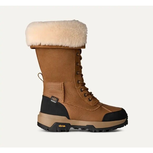 NWT UGG AUSTRALIA Women's Size 8 BANDON MARSH Chestnut Leather and Suede Boots - Picture 3 of 16